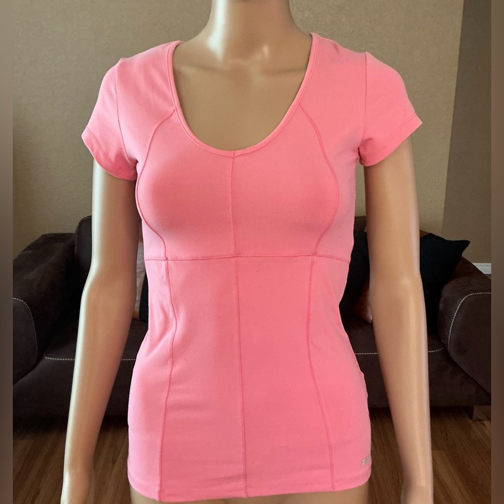 FILA Women's Pink Form Fitting Top - Size XS